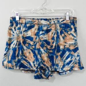 Victoria's Secret PINK Tie Dye Lounge‎ Shorts Size S Blue Pull On Sleepwear